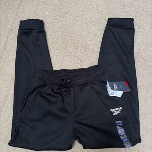 Reebok Kids Black Joggers XL 18-20 NWT NEW sweatpants kids teens boys